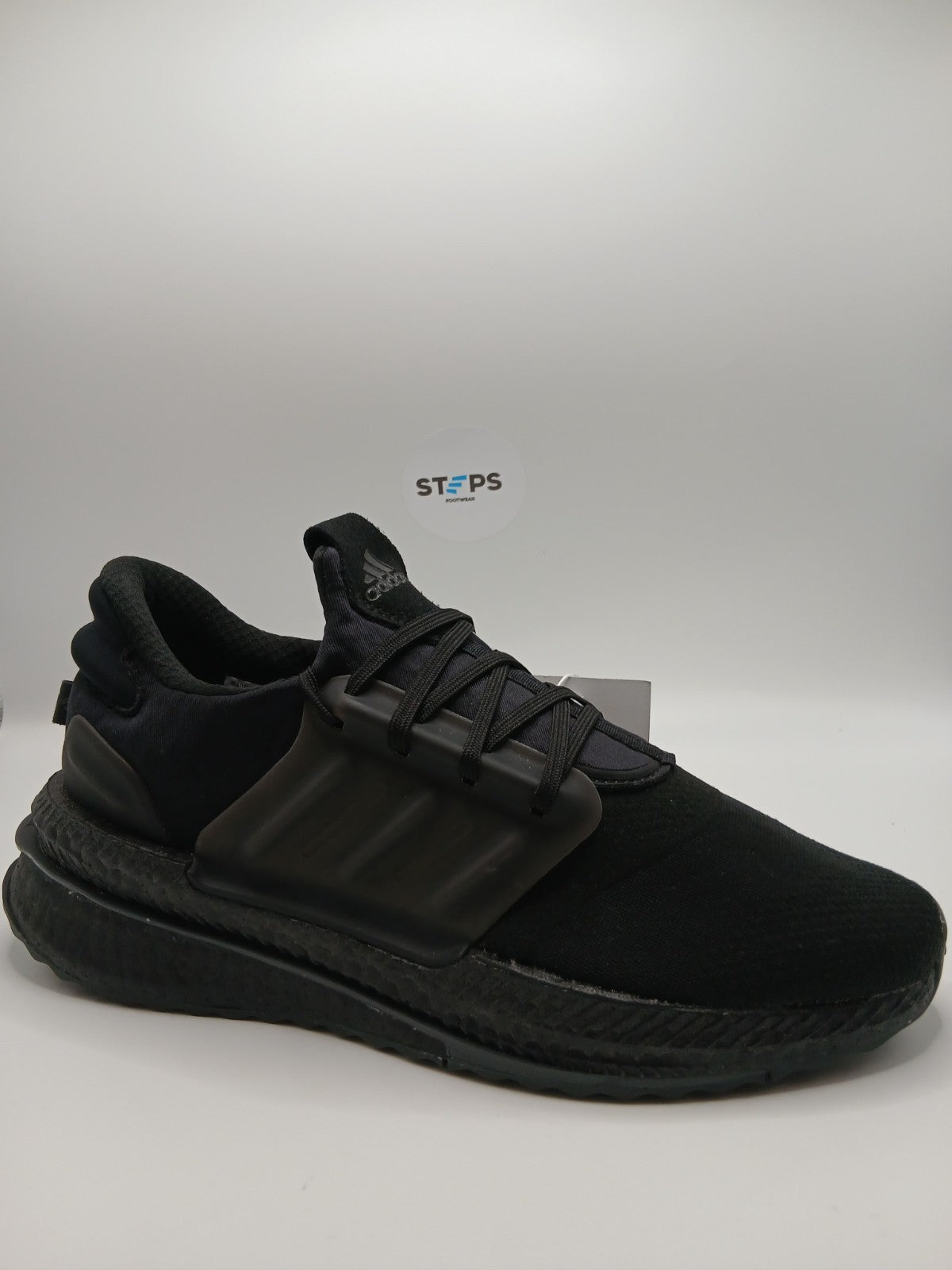 adidas black leather trainers mens