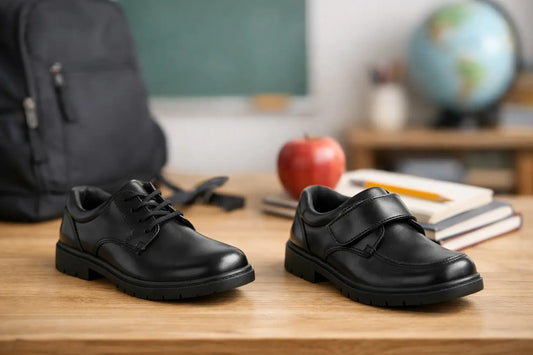 Black Leather School Shoes for Boys That Fit
